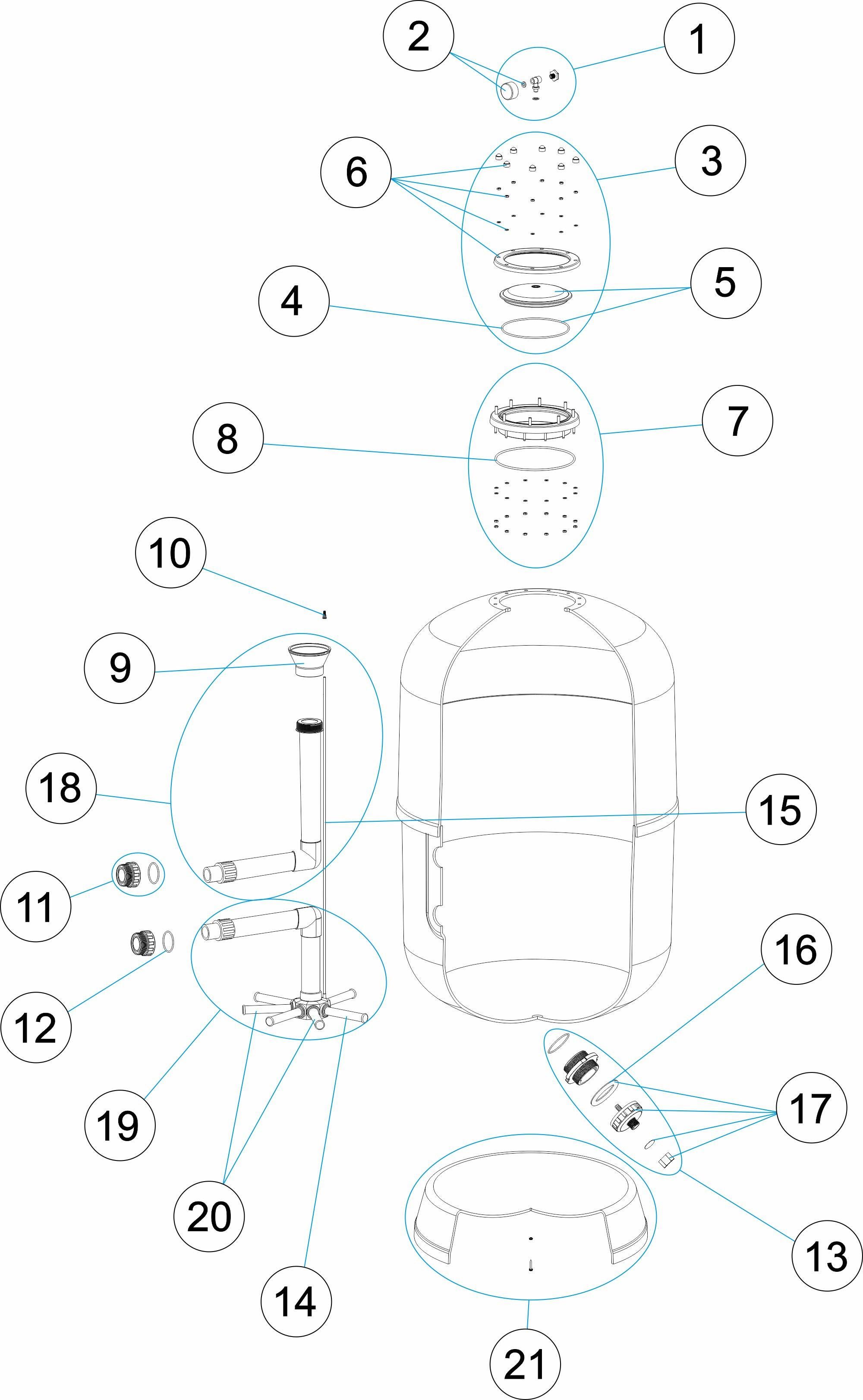 Pièces détachées pour Filtre DEEP BED