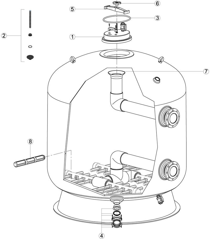 Pièces détachées pour Filtre FABER. FAMA. FIBERPOOL