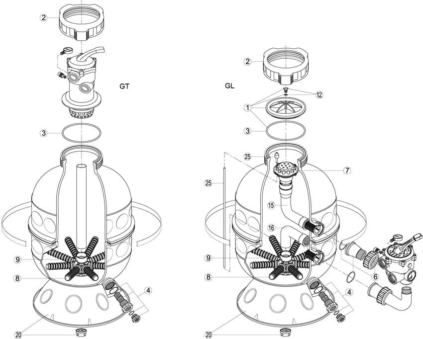 Pièces détachées pour Filtre GRANADA, HI