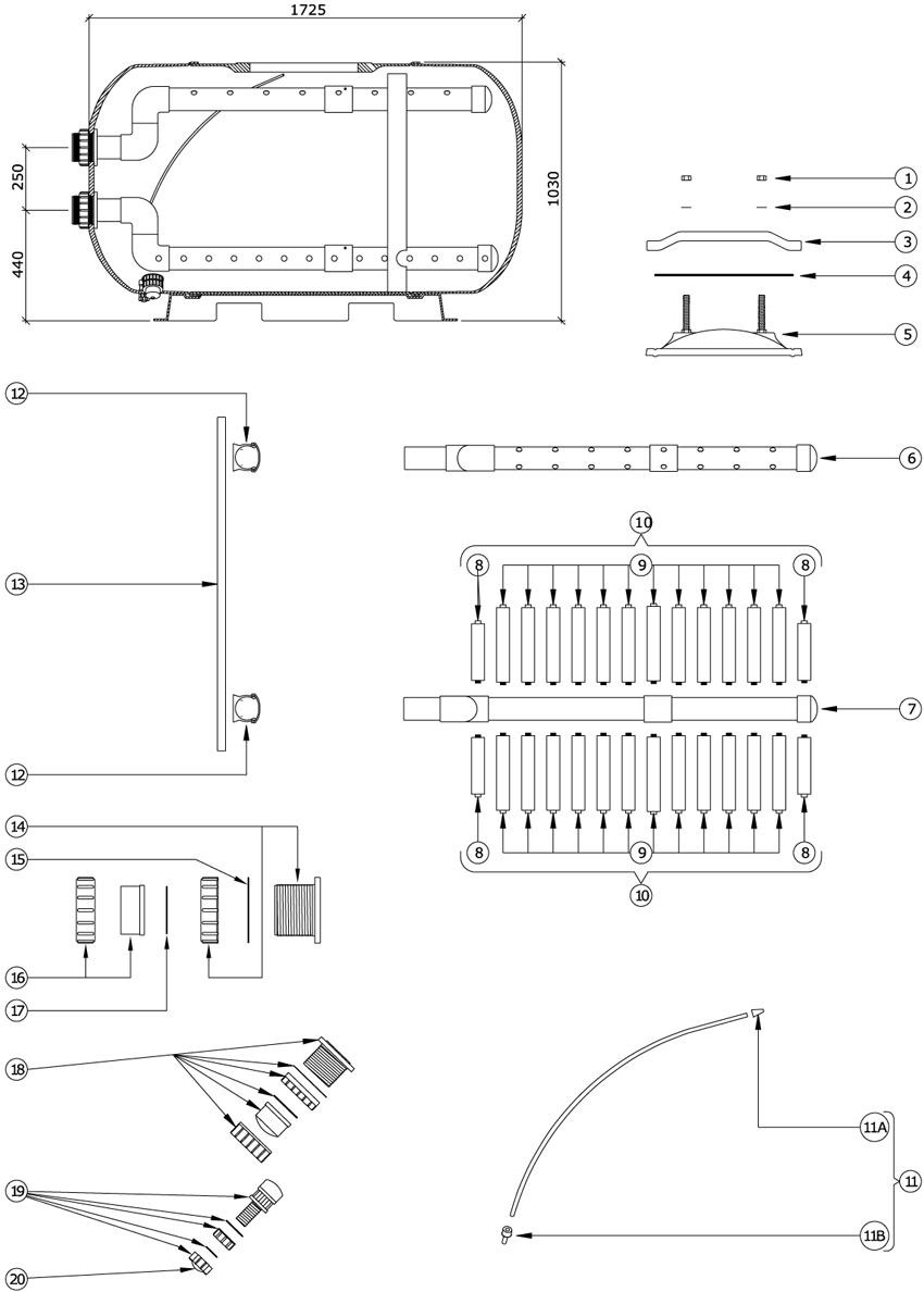 Pièces détachées pour Filtre HZC 36'