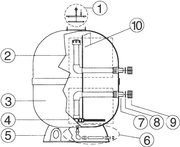 Pièces détachées pour Filtre JUPITER Side 50