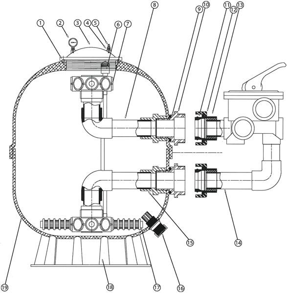 Pièces détachées pour Filtre JUPITER Side