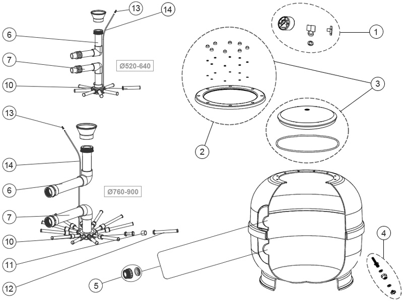 Pièces détachées pour Filtre Laminé Side (2005 à 2007)
