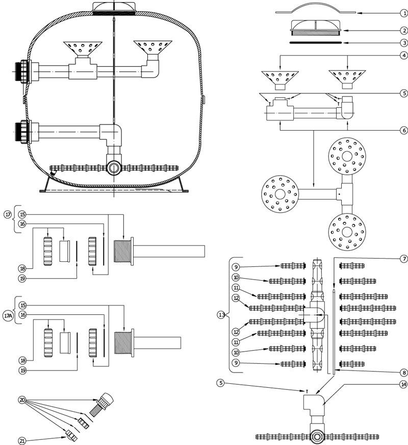 Pièces détachées pour Filtre LSC 36 connexions 3'