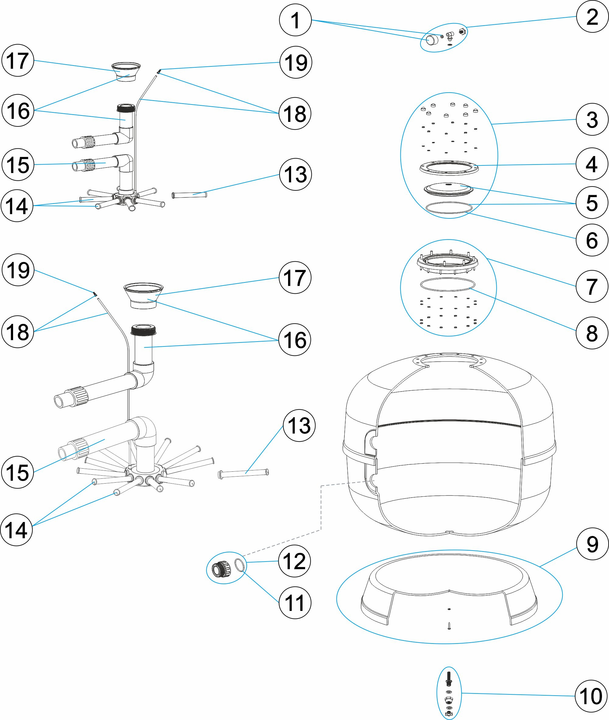 Pièces détachées pour Filtre MULHACEN