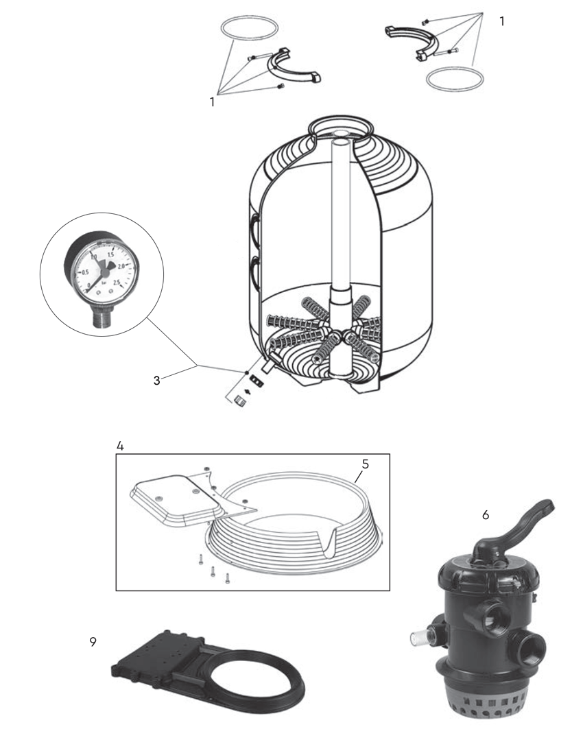 Pièces détachées pour Filtre P-FS