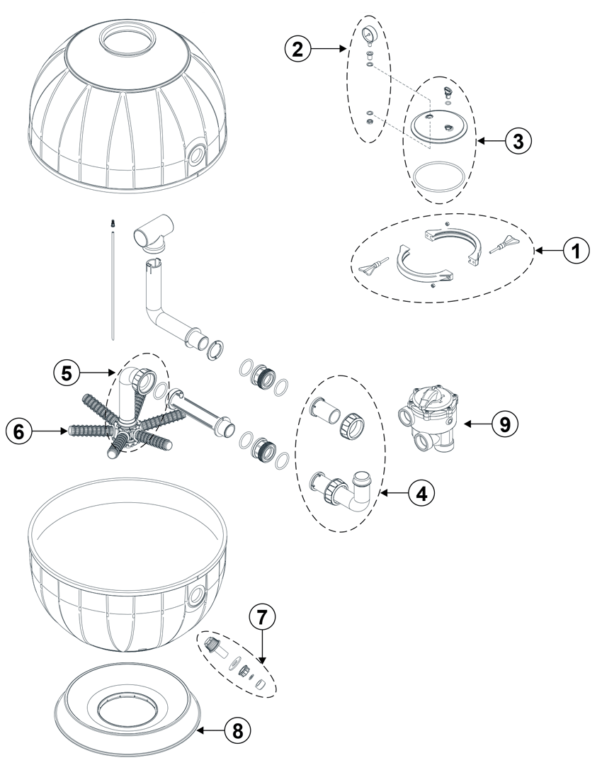 Pièces détachées pour Filtre POLY PEARL SIDE