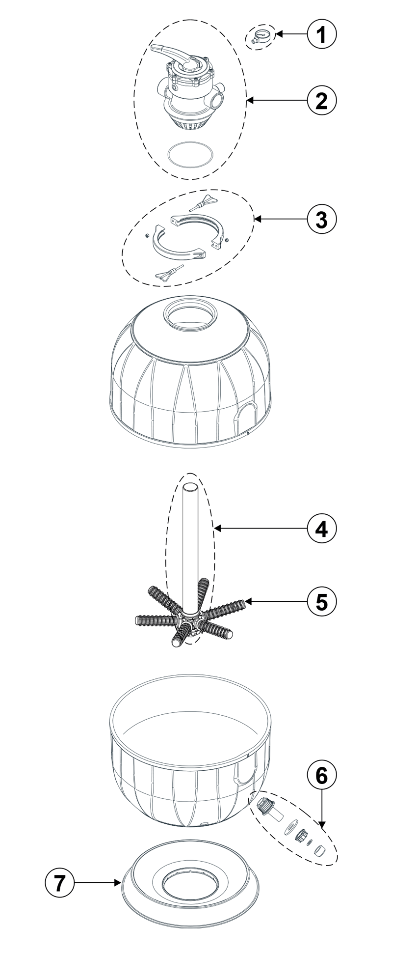 Pièces détachées pour Filtre POLY PEARL TOP