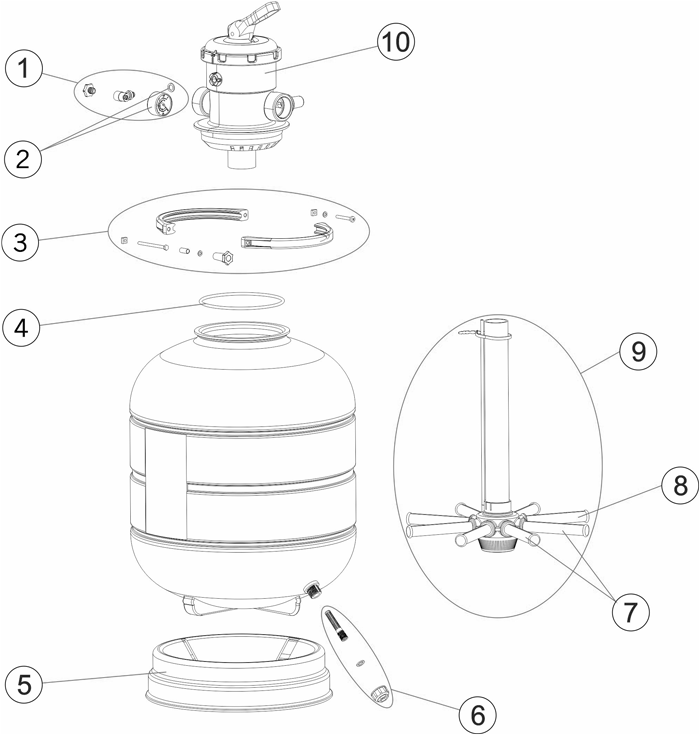 Pièces détachées pour Filtre ROMA Top