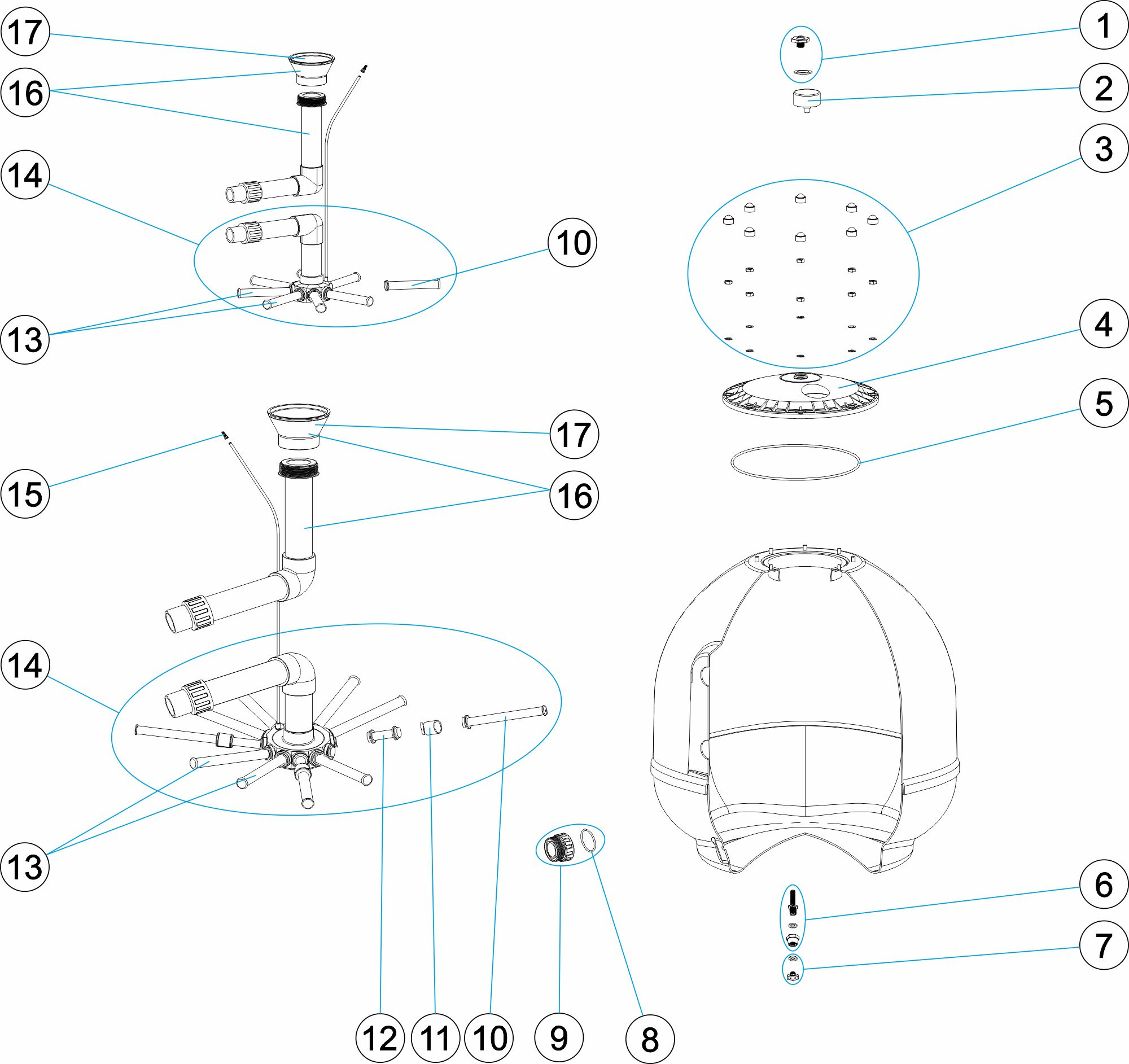 Pièces détachées pour Filtre SATURN SIDE