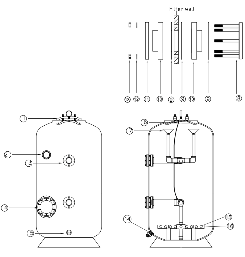 Pièces détachées pour Filtre SMD SIDE, SMDD SIDE