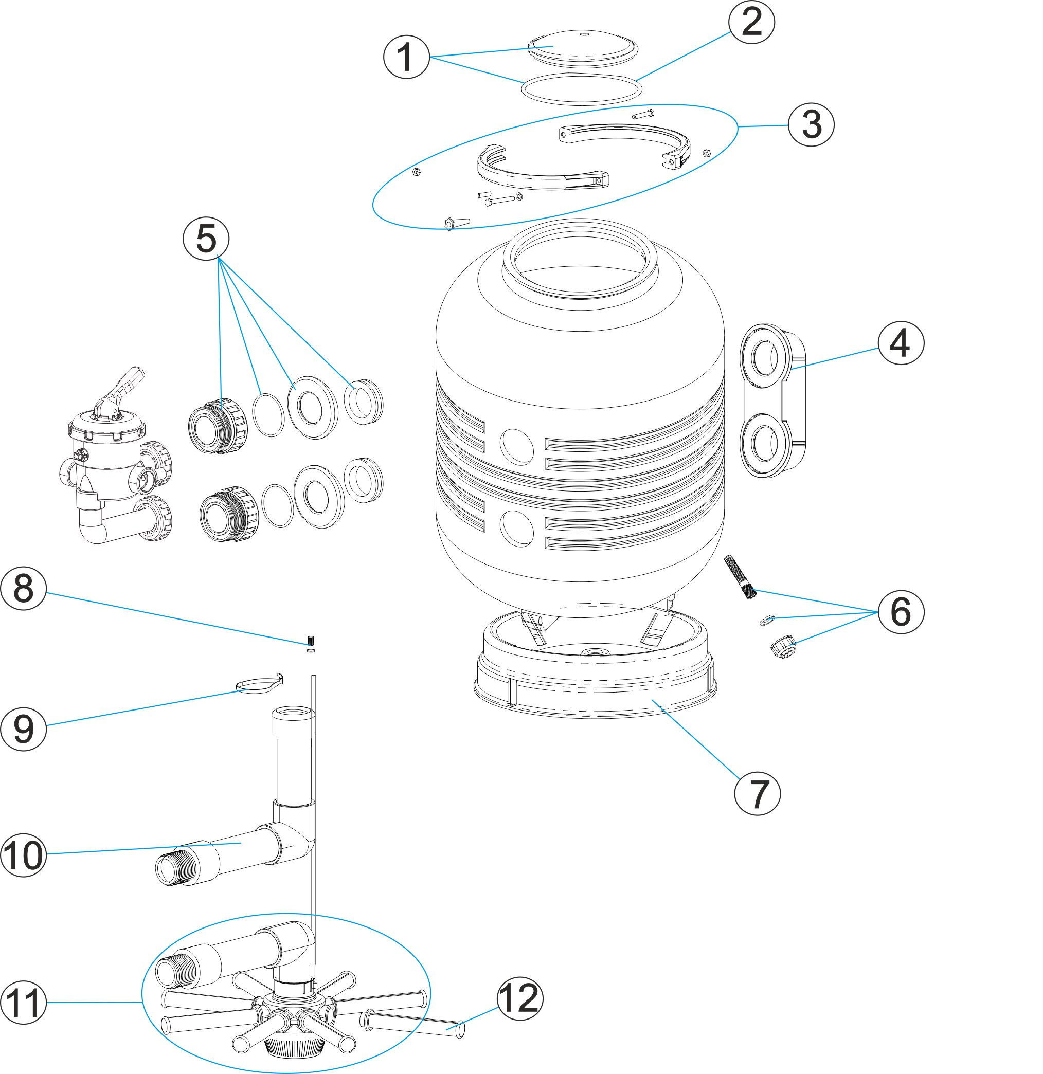 Pièces détachées pour Filtre soufflé SIDE