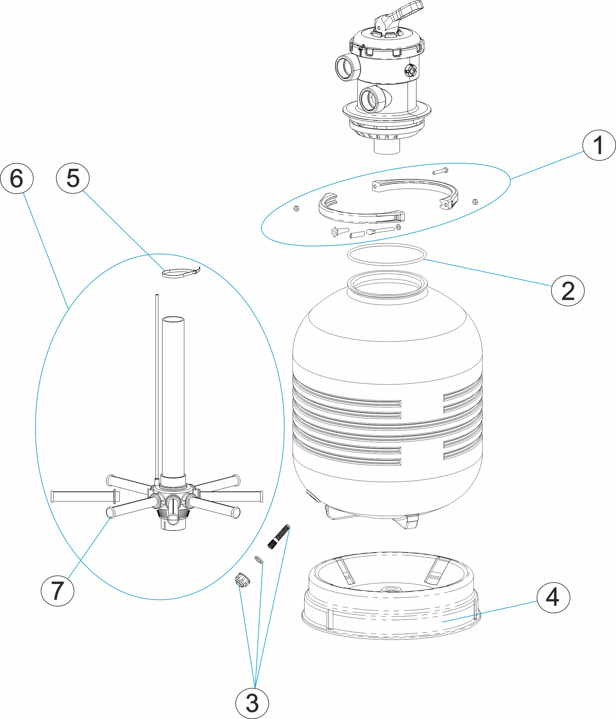 Pièces détachées pour Filtre soufflé TOP