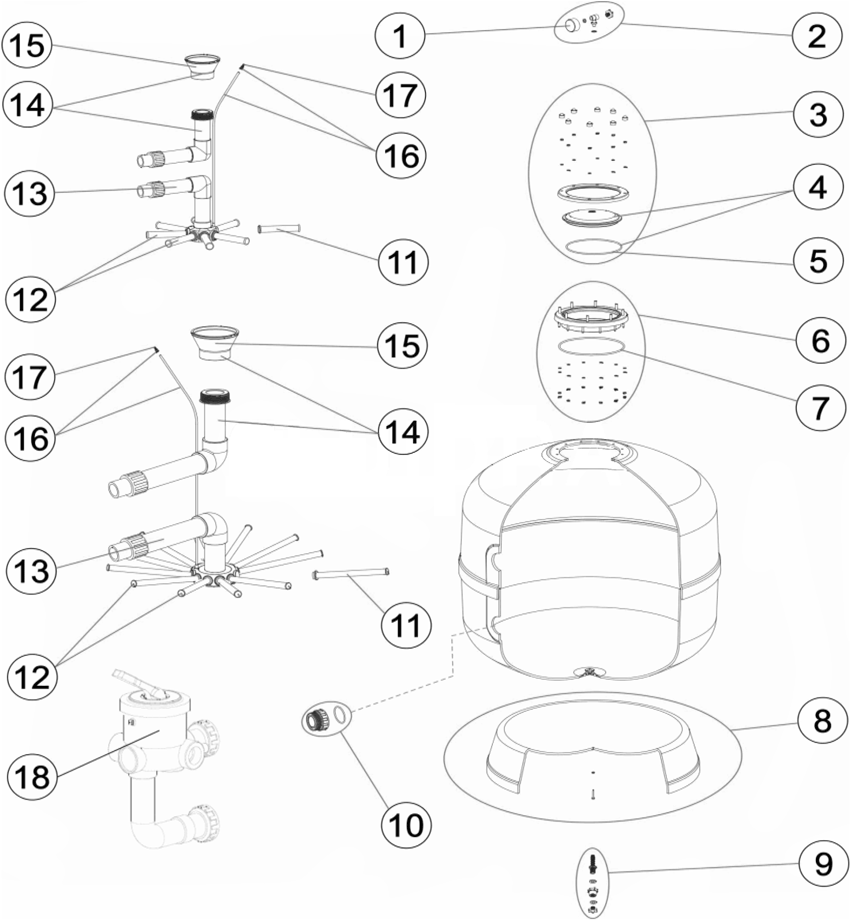 Pièces détachées pour Filtre SUPERPOOL