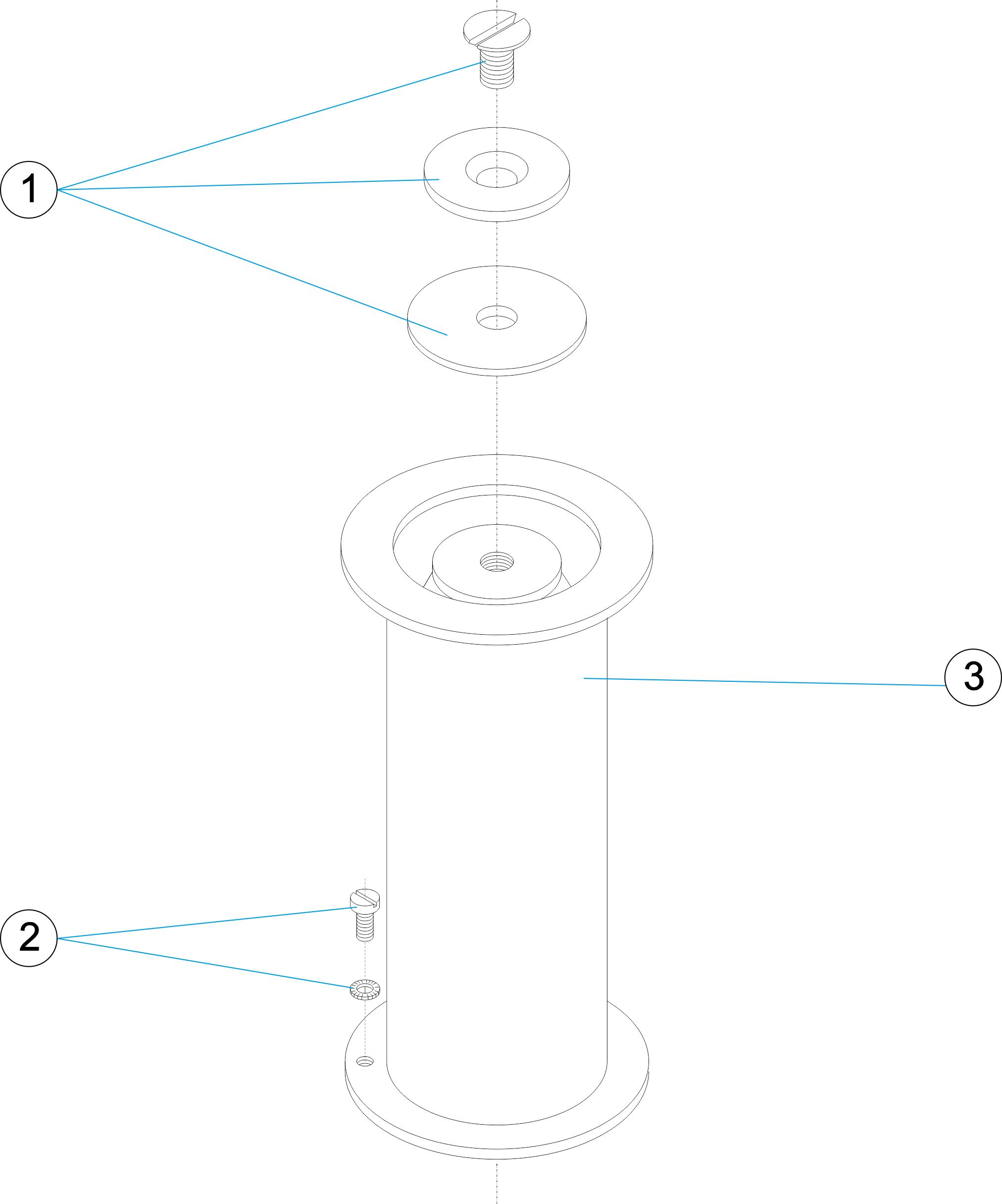 Pièces détachées pour Fixation d'échelle plate pour tube Ø 43 et 48