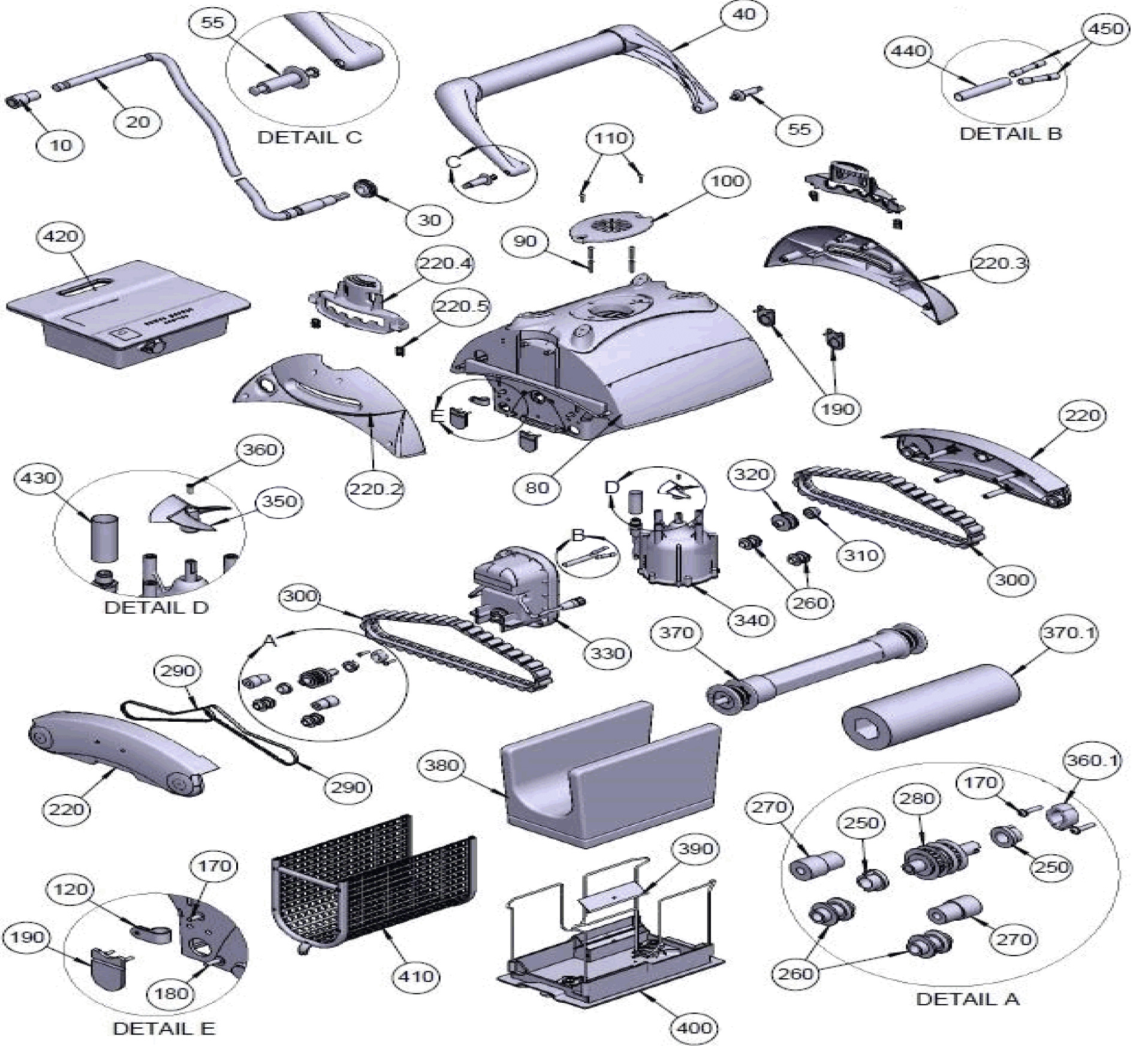 Pièces détachées pour Robot GALEON MD
