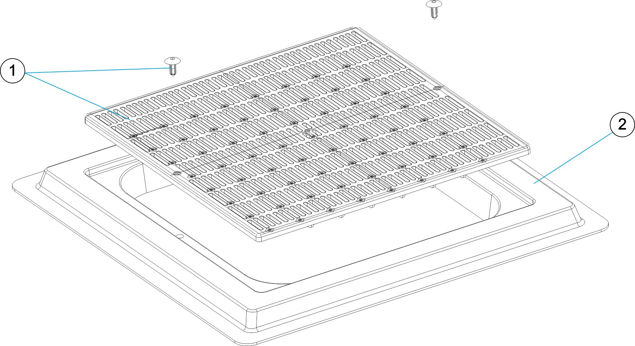 Pièces détachées pour Grille écoulement carrée