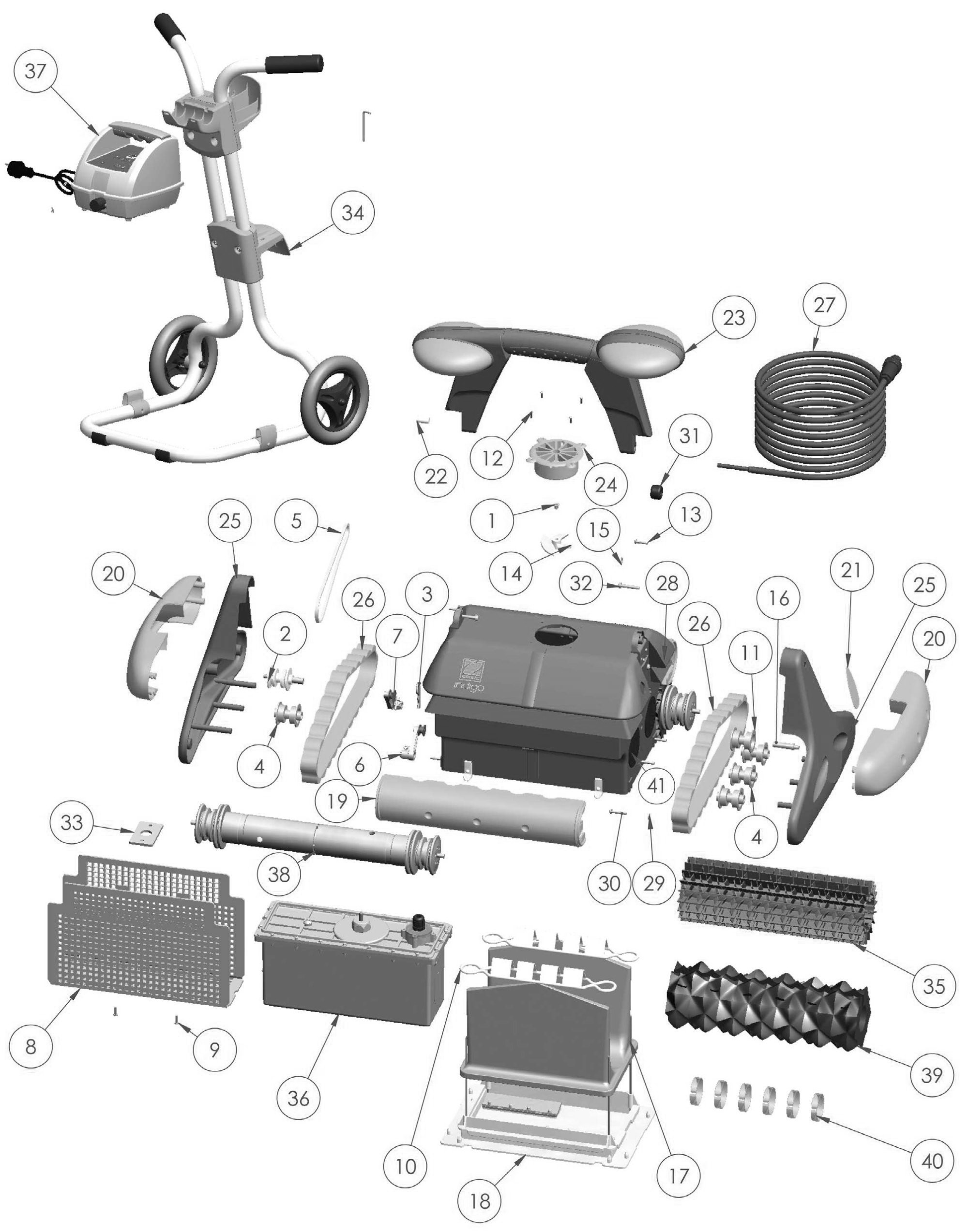 Pièces détachées pour Robot ZODIAC Indigo
