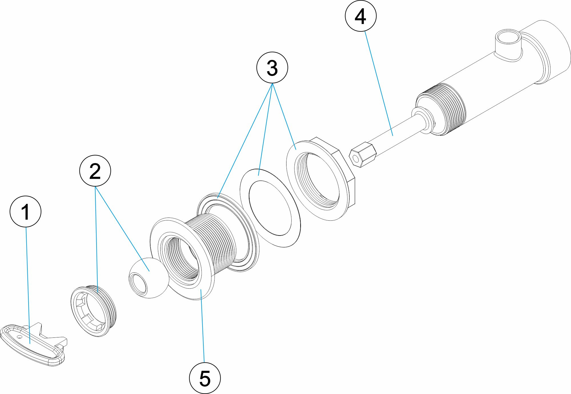 Pièces détachées pour Jet massage L-169 - 254 m/m PRÉFABRIQUÉ