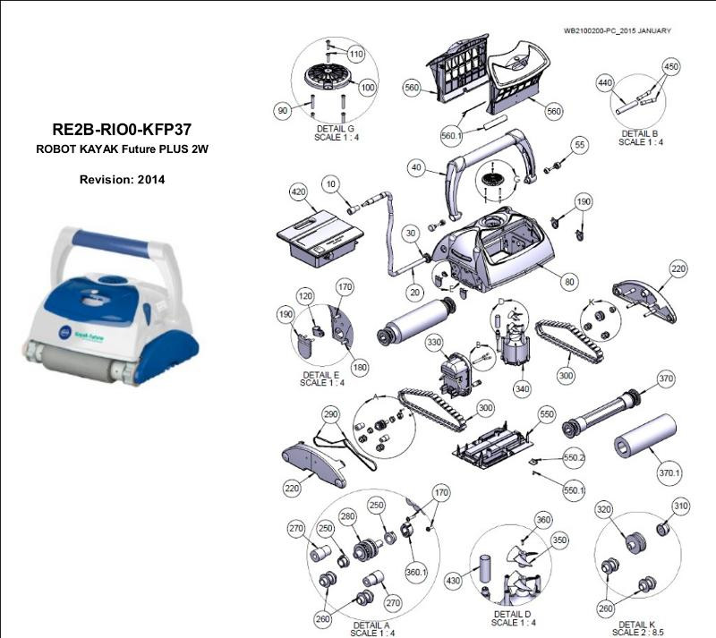 Pièces détachées pour Robot Kayac Future Plus 2W