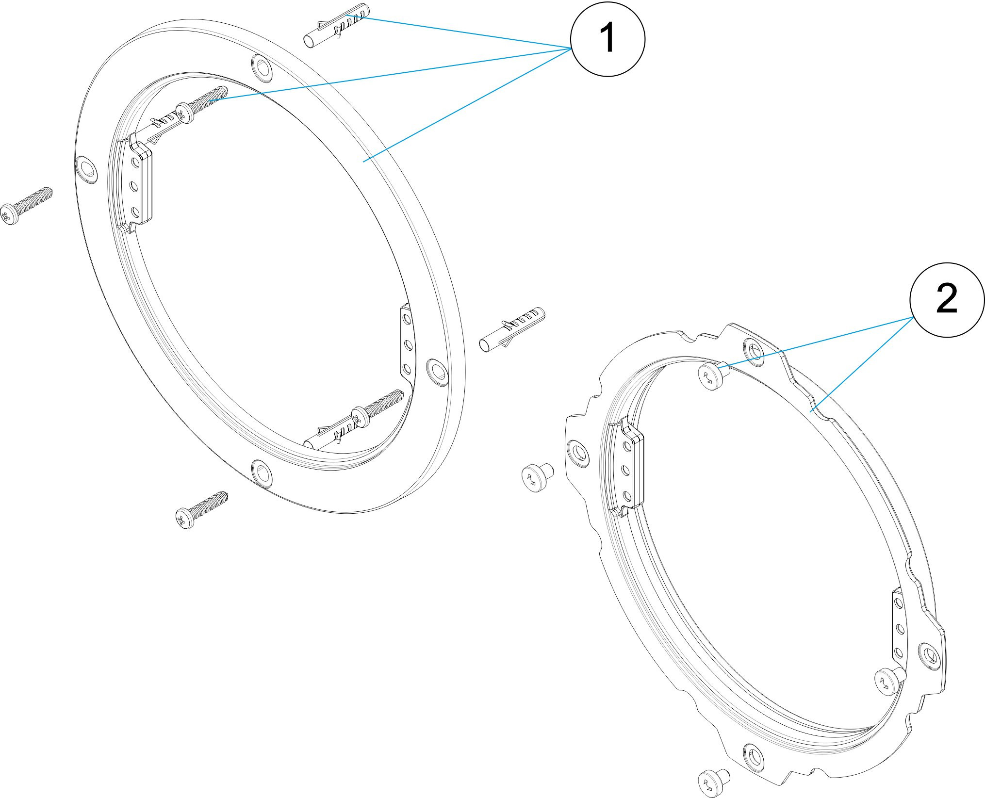 Pièces détachées pour Kit fixation niche LUMIPLUS DESIGN