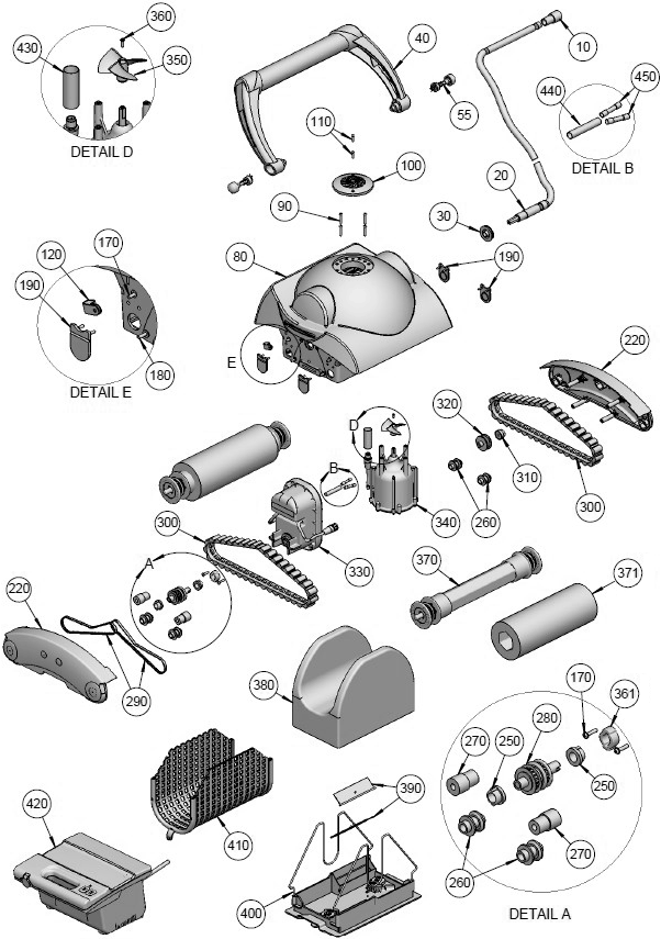 Pièces détachées pour Robots LEADER CLEAN, FLAMINGO, KR700