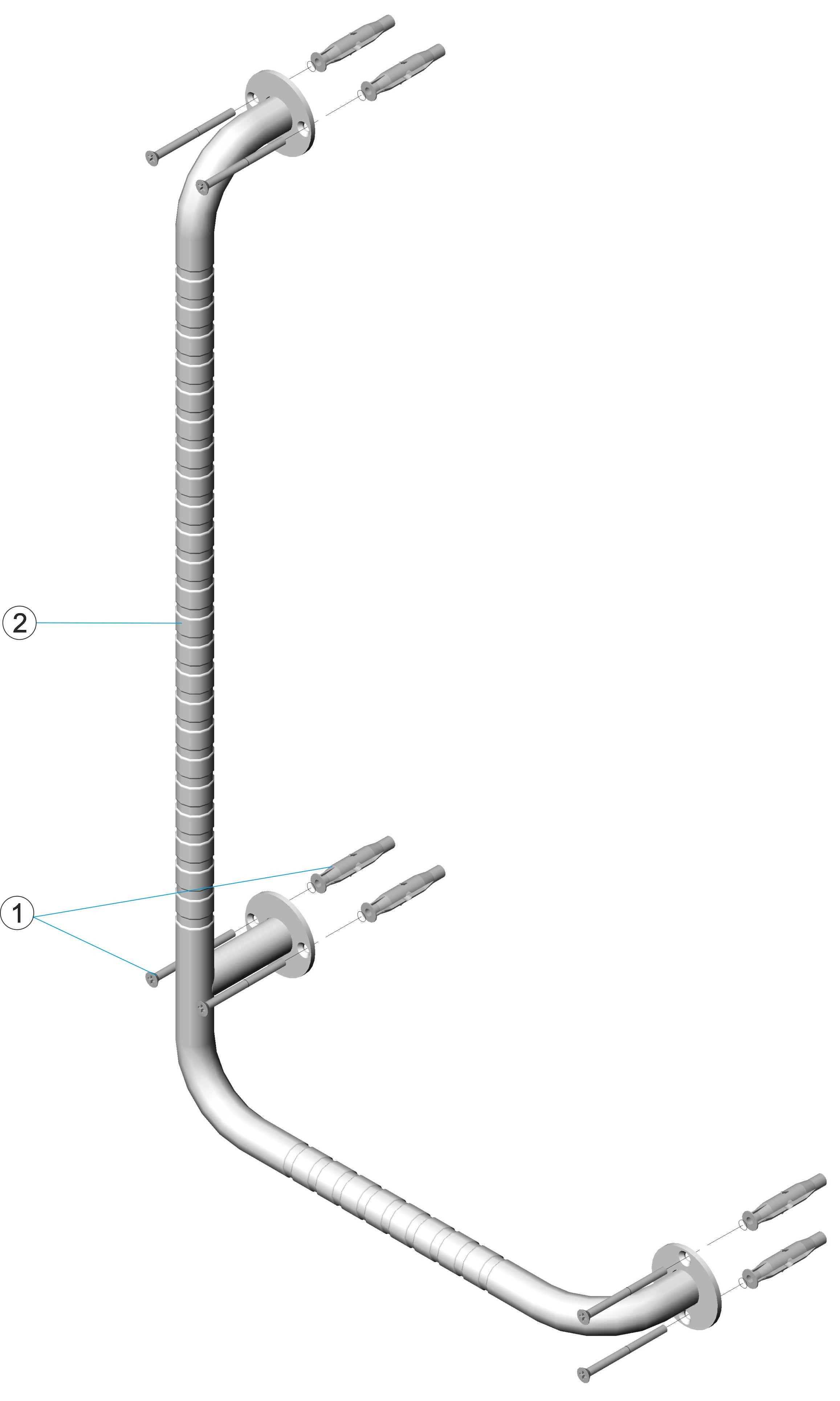 Pièces détachées pour Main courante courbe verticale