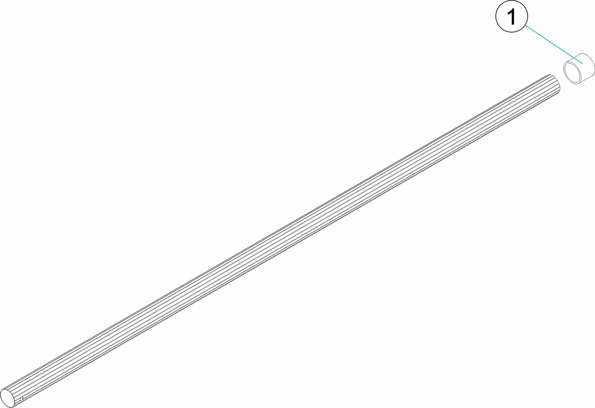 Pièces détachées pour Manche fixe raccord clip L2,4 m