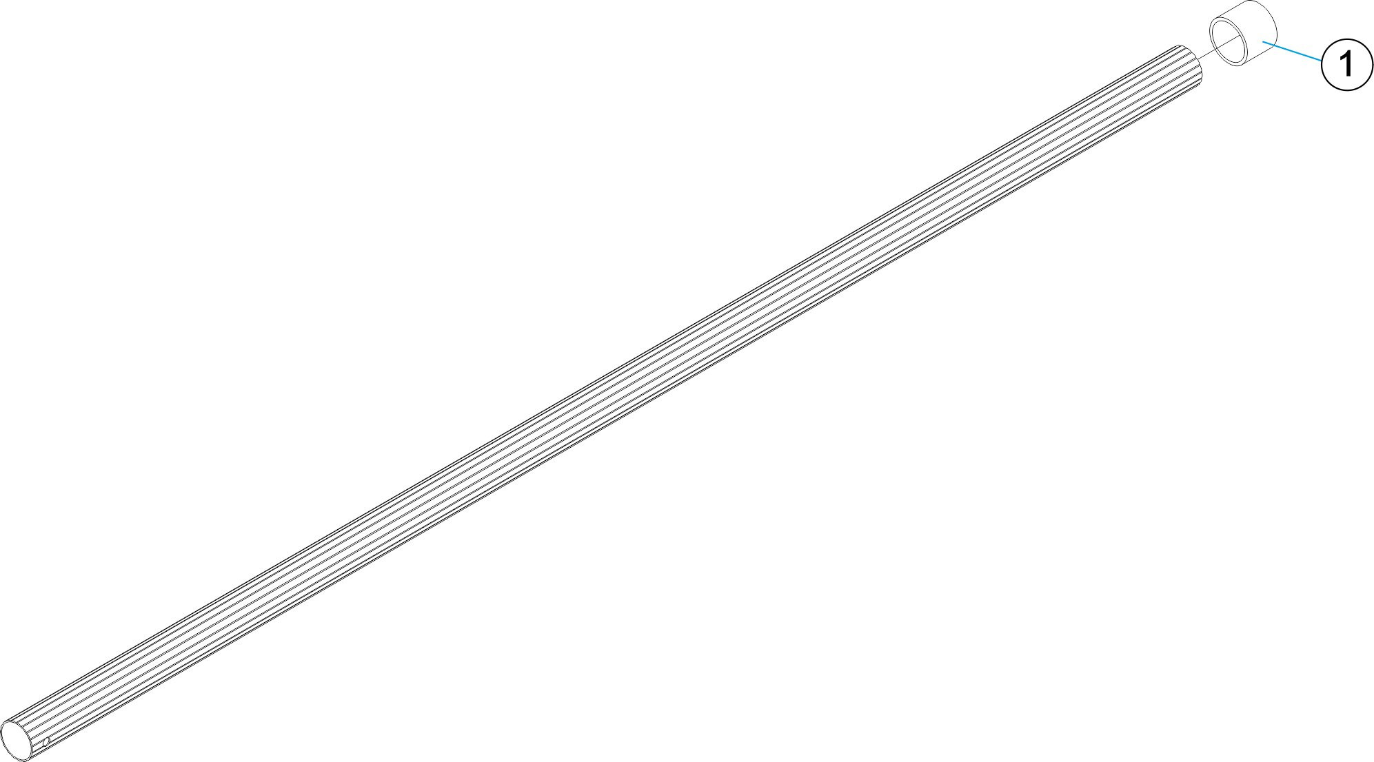 Pièces détachées pour Manche fixe raccord clip L2,5 m