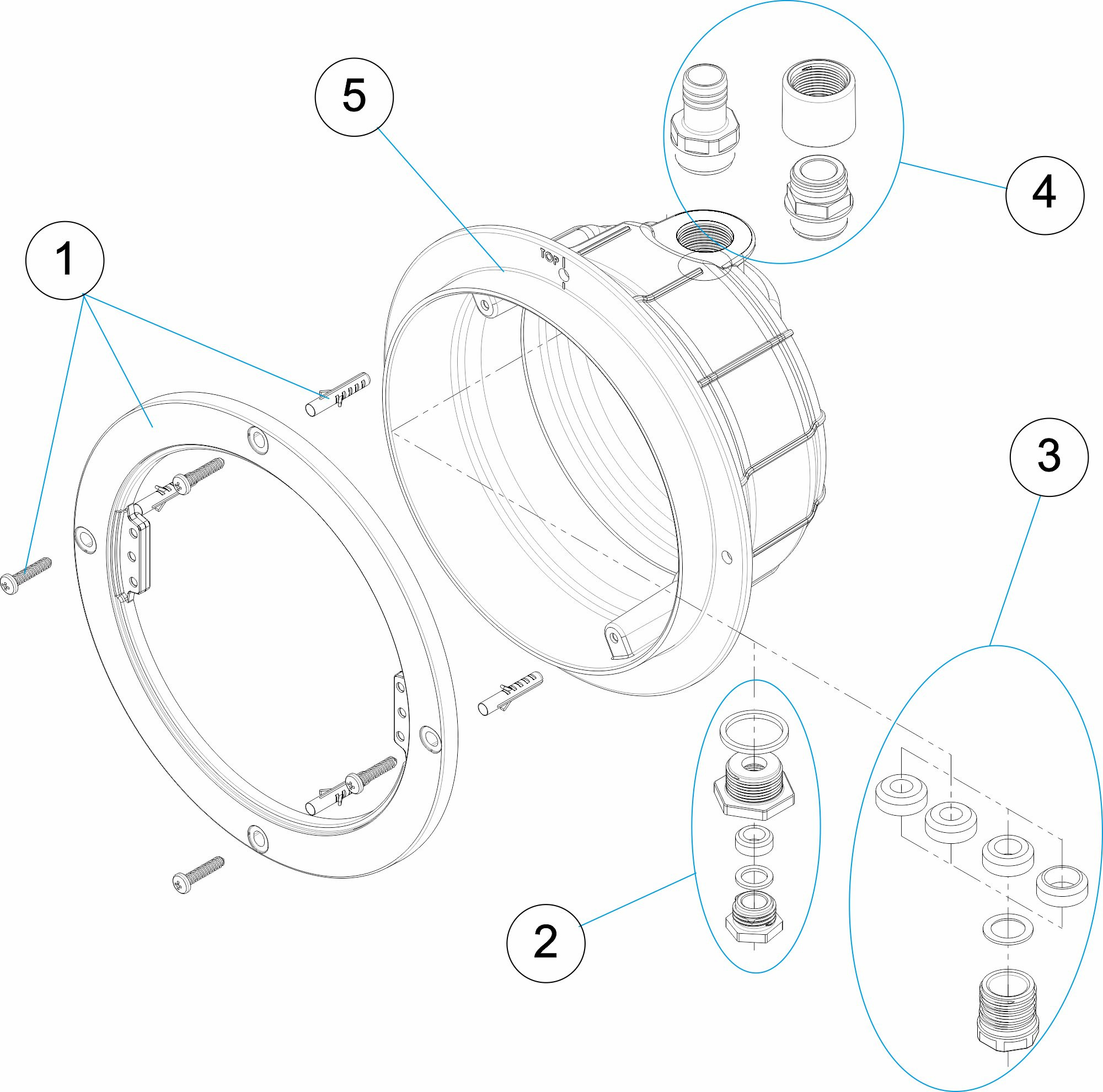 Pièces détachées pour Niche de projecteur LUMIPLUS DESIGN