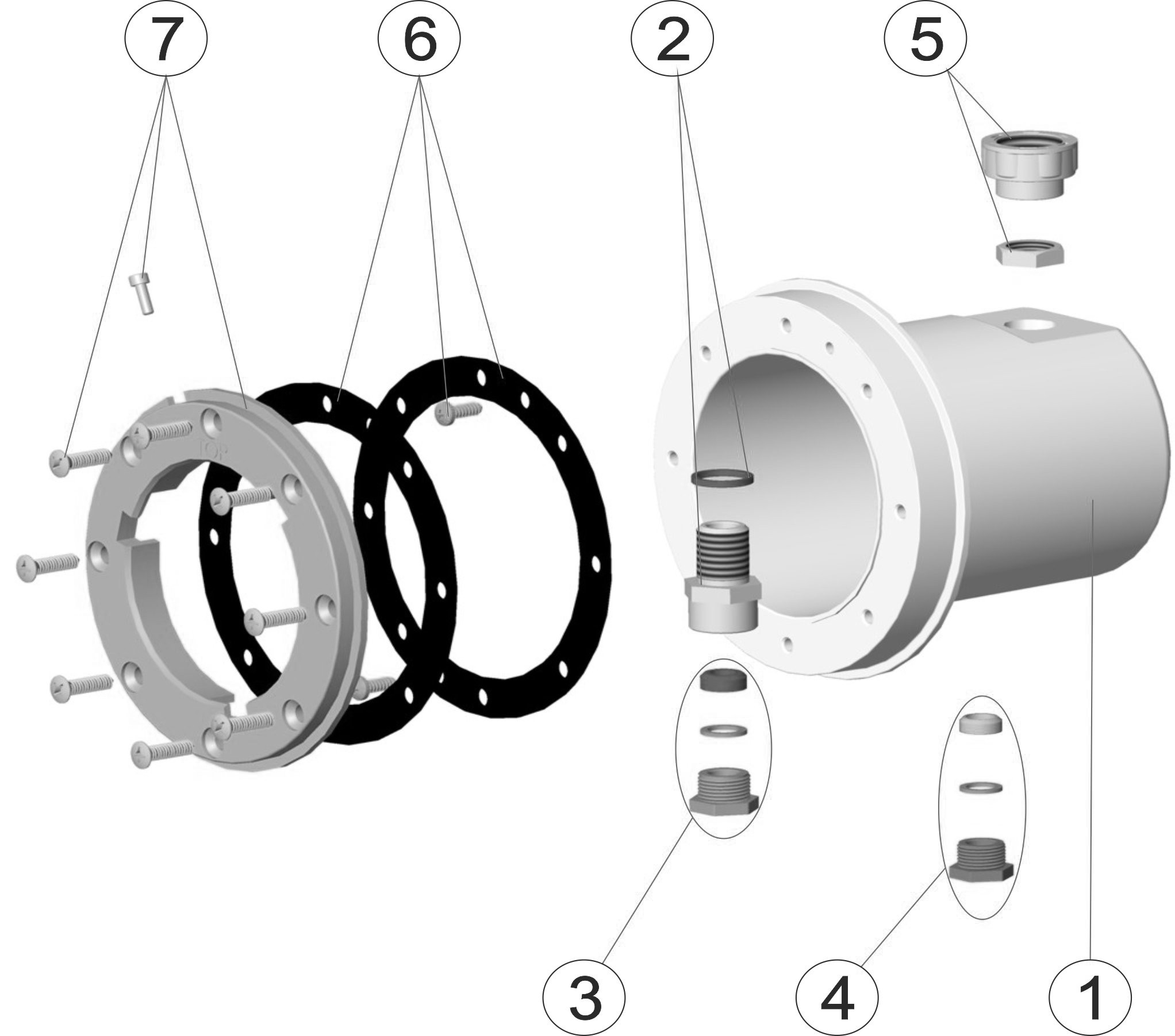 Pièces détachées pour Niche de projecteur MINI BETON, PRÉFABRIQUÉ, panneaux