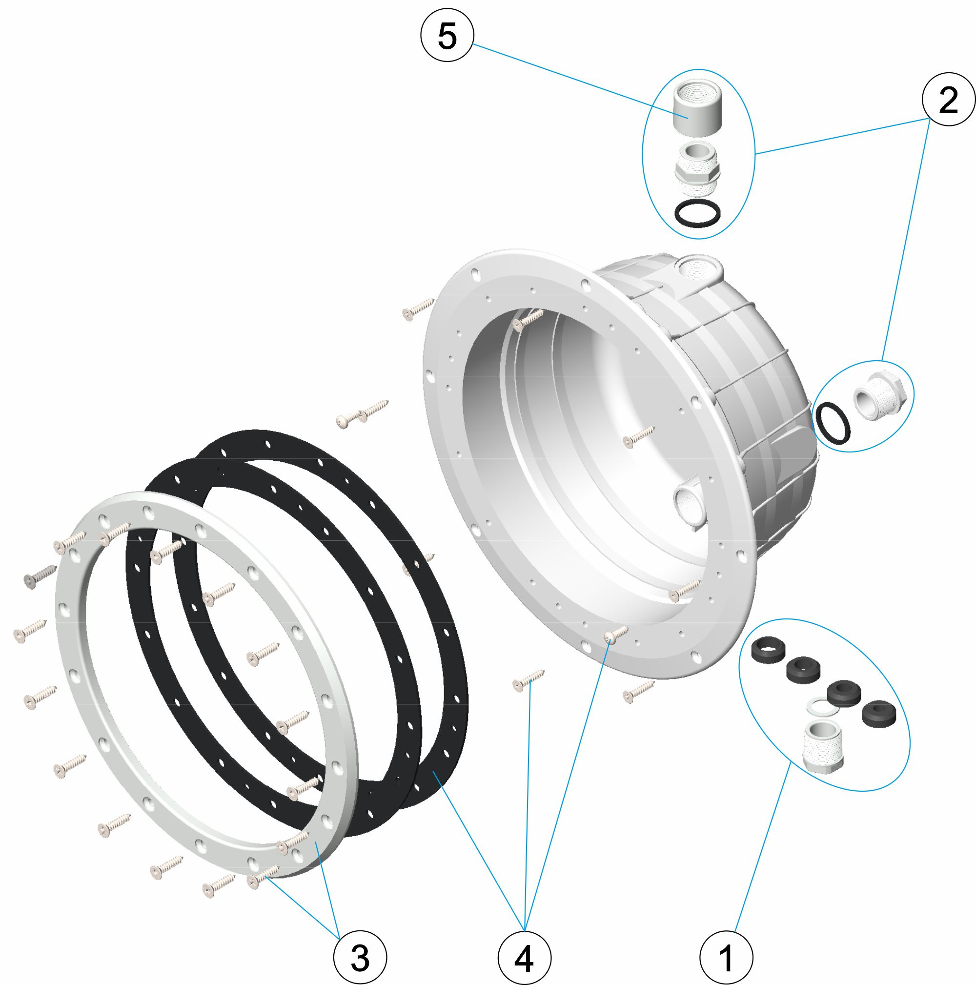 Pièces détachées pour Niche de projecteur STANDARD panneaux