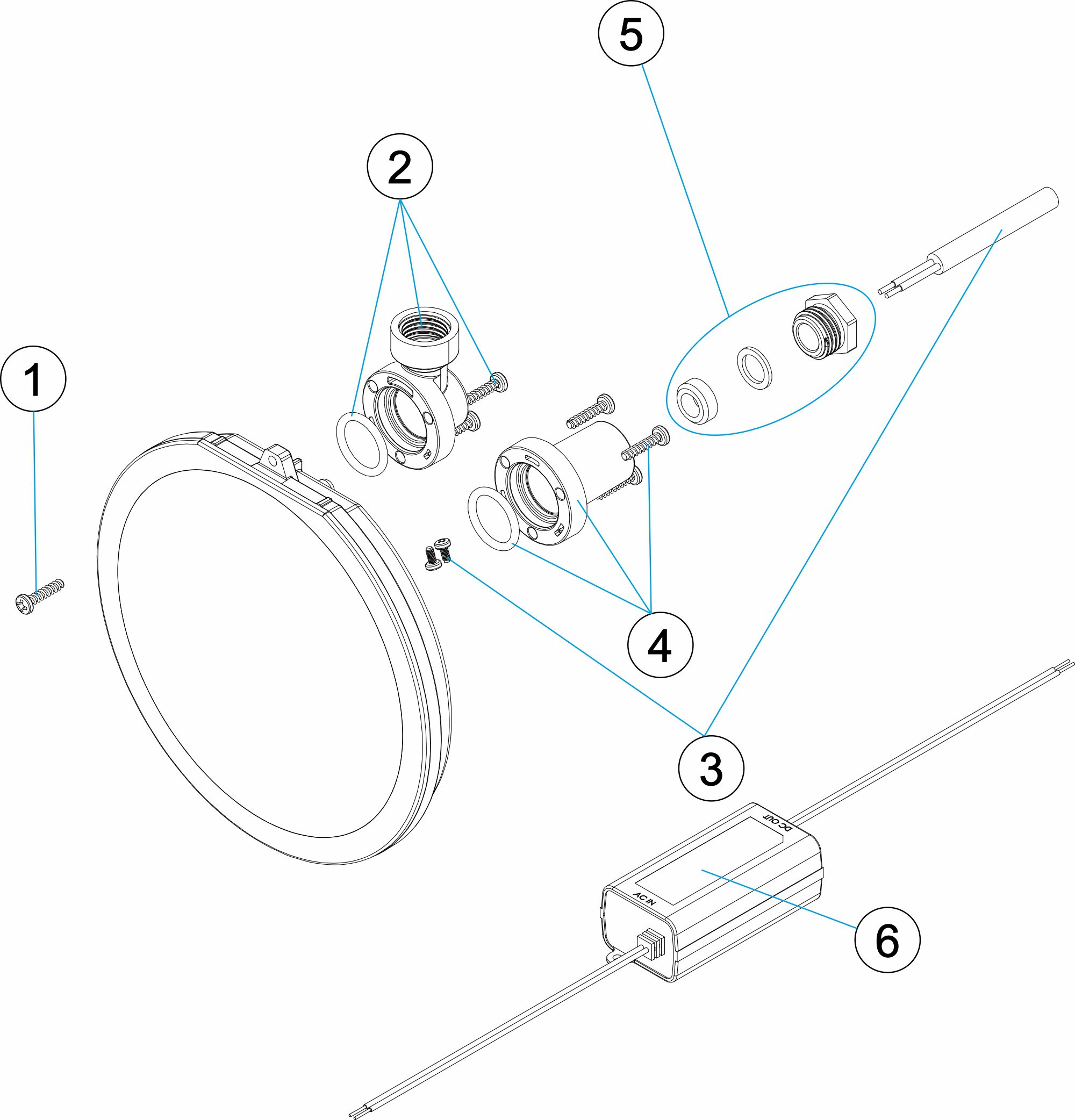 Pièces détachées pour Optique FLEXI v1-24vdc
