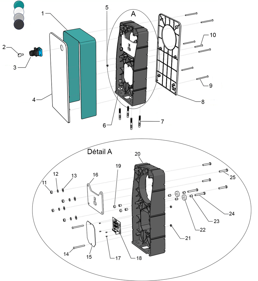 Pièces détachées pour Pied côté moteur SVELTEA