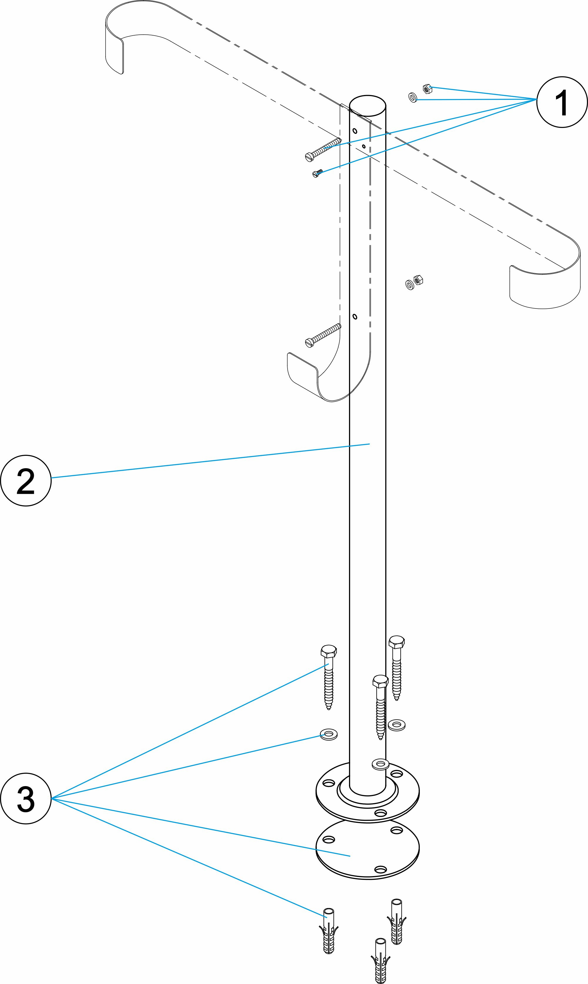 Pièces détachées pour Pied de support de bouée de sauvetage