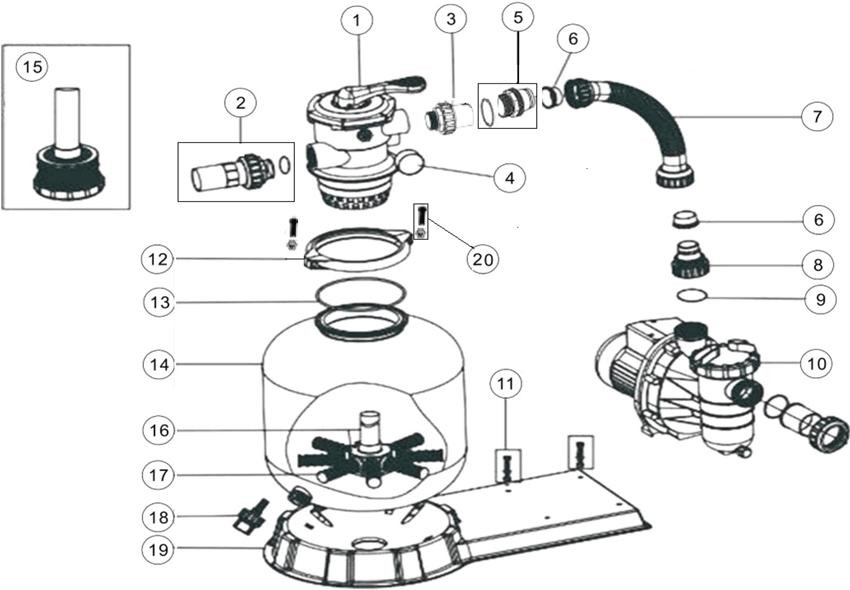Pièces détachées pour Platine de filtration FSP