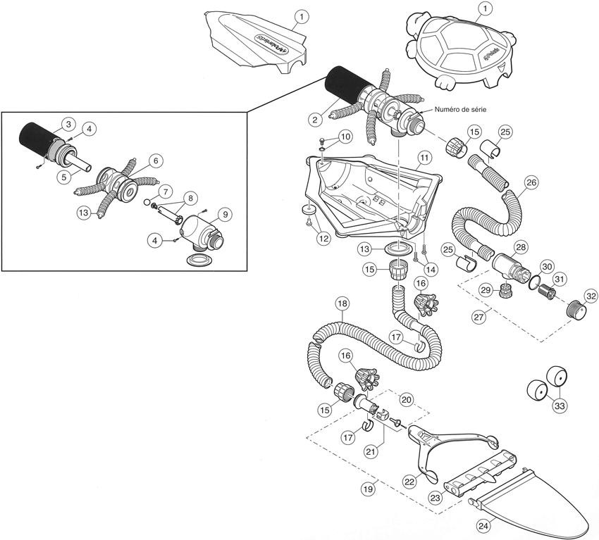 Pièces détachées pour Robot POLARIS 65 et TurboTurtle