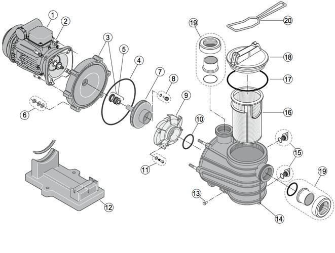 Pièces détachées pour Pompe 5MPR Dyna-Glass