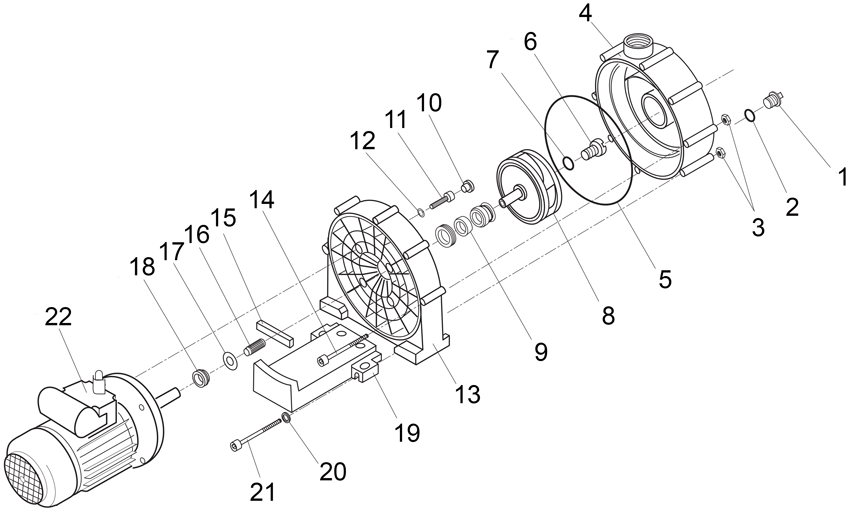 Pièces détachées pour Pompe BADU 42/13 à 42/30