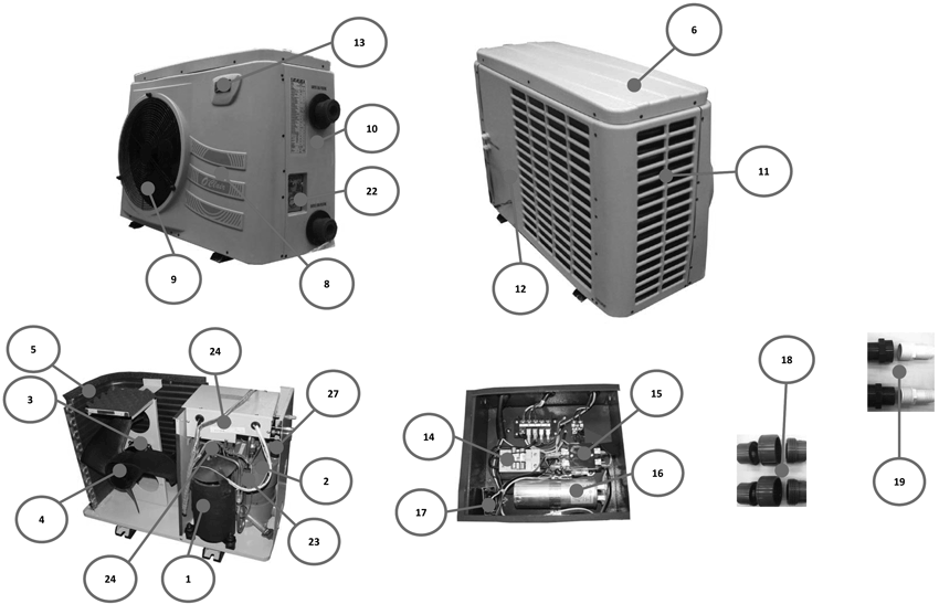 Pièces détachées pour Pompe à chaleur BLPO-BL-BLPZ-PACFIRST(BLM-BLPOM-BLPOT 200R à 800R)