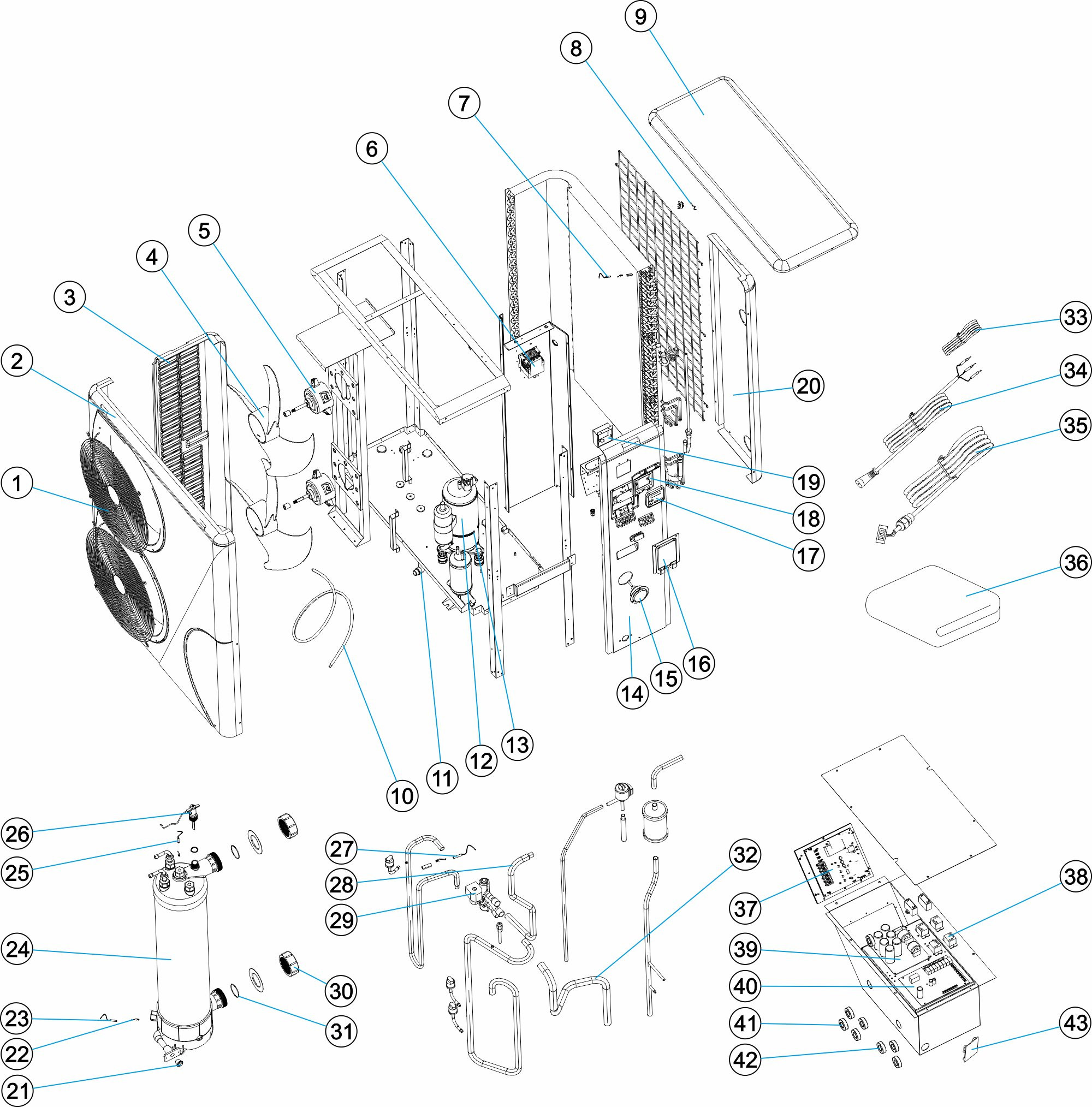 Pièces détachées pour Pompe à chaleur ELYO SMART NN (2 hélices)