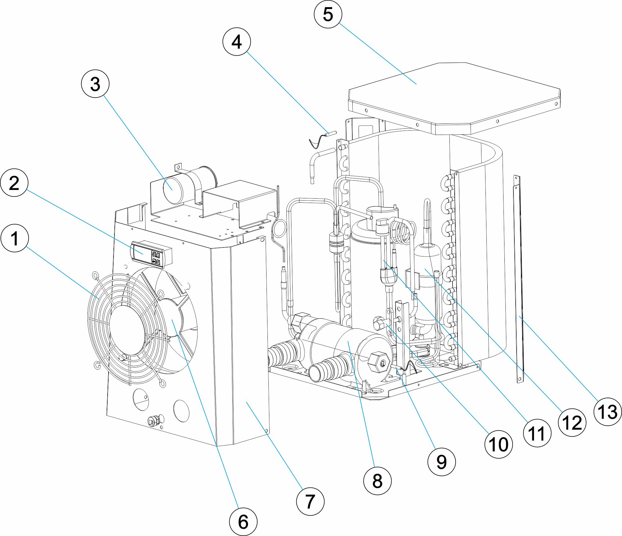 Pièces détachées pour Pompe à chaleur MINI 2,5kW