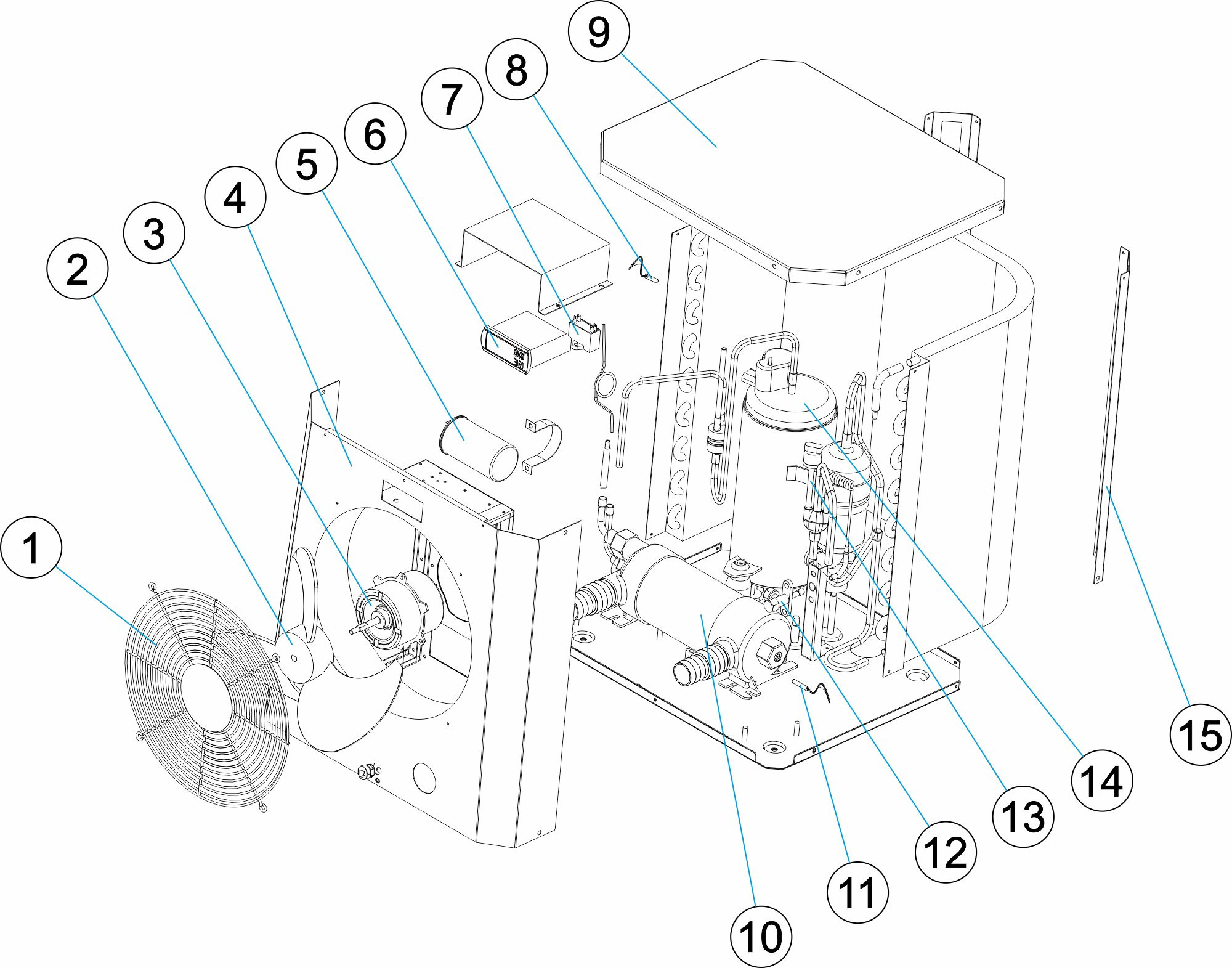 Pièces détachées pour Pompe à chaleur MINI 4,2kW et 5,5kW