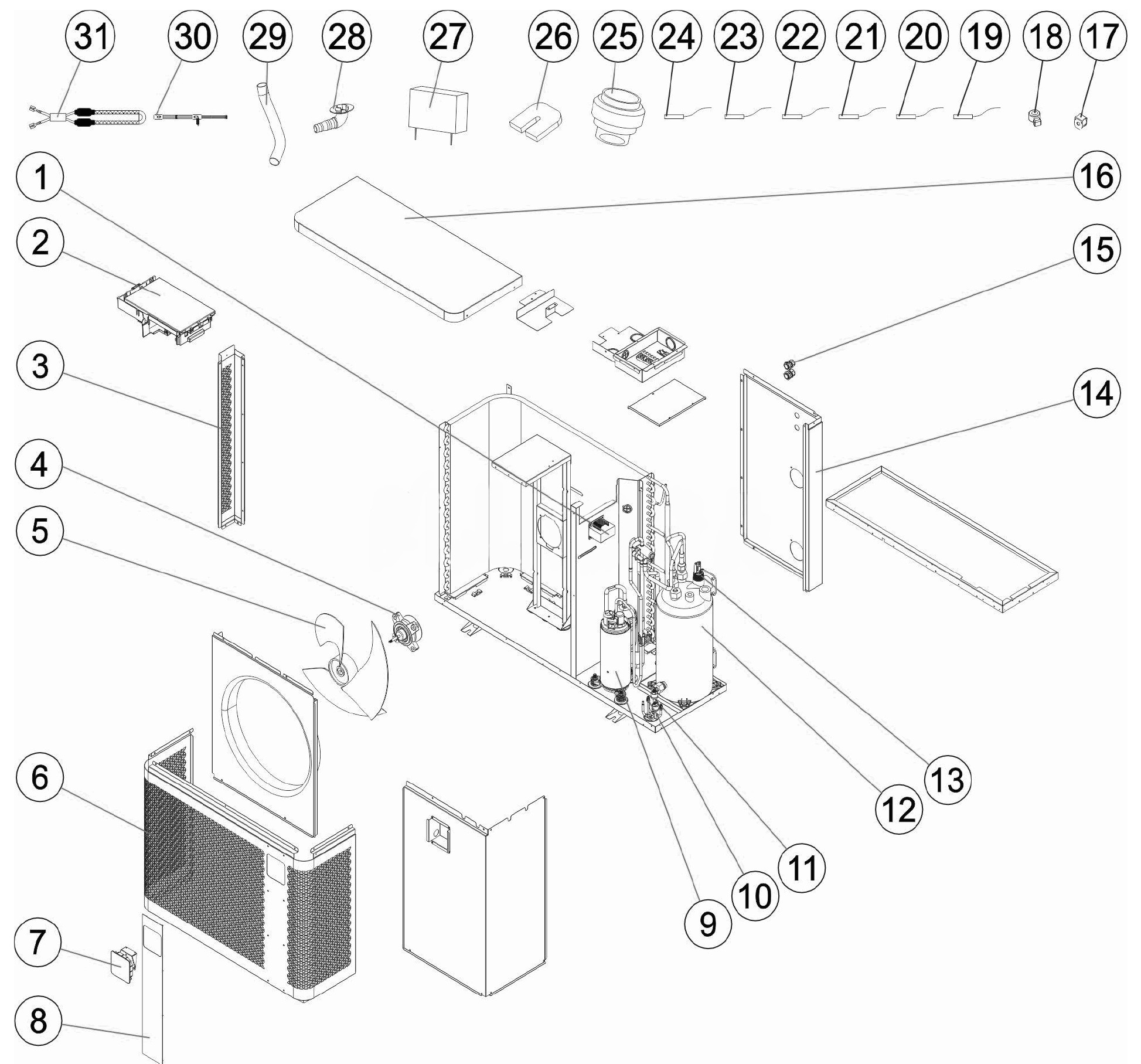 Pièces détachées pour Pompe à chaleur PX26, Z260iQ MD6, MD8