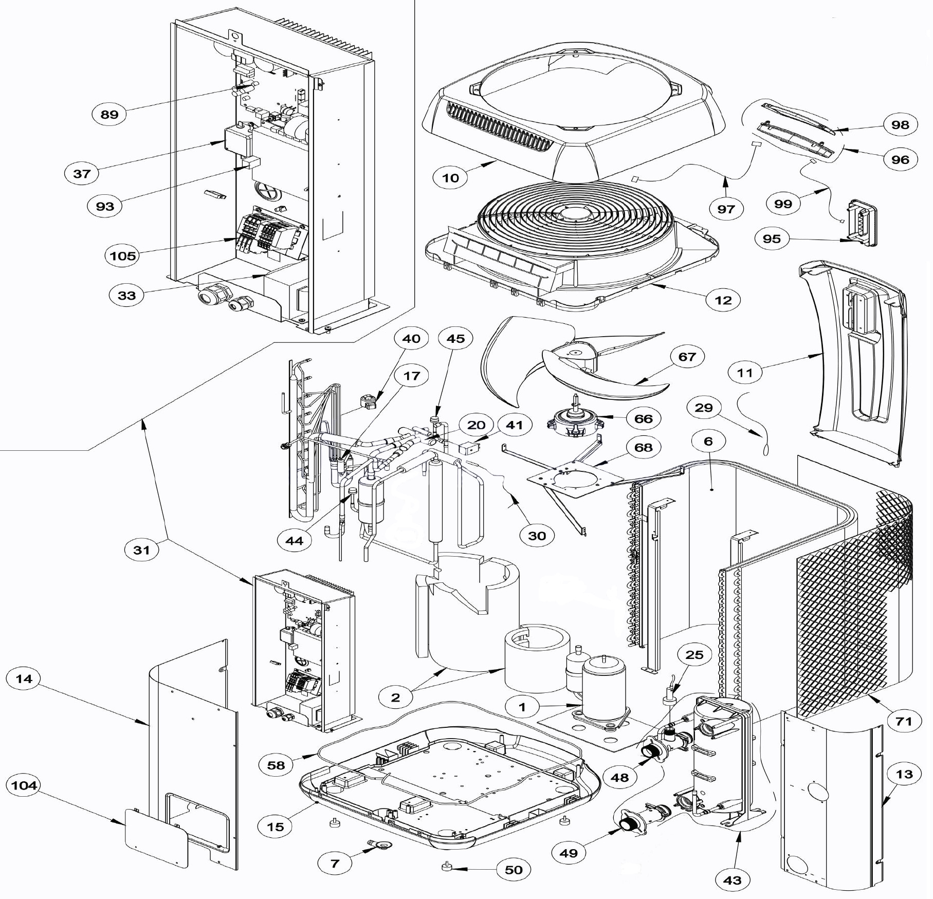 Pièces détachées pour Pompe à chaleur Z550iQ R32 MD4, MD5, MD8