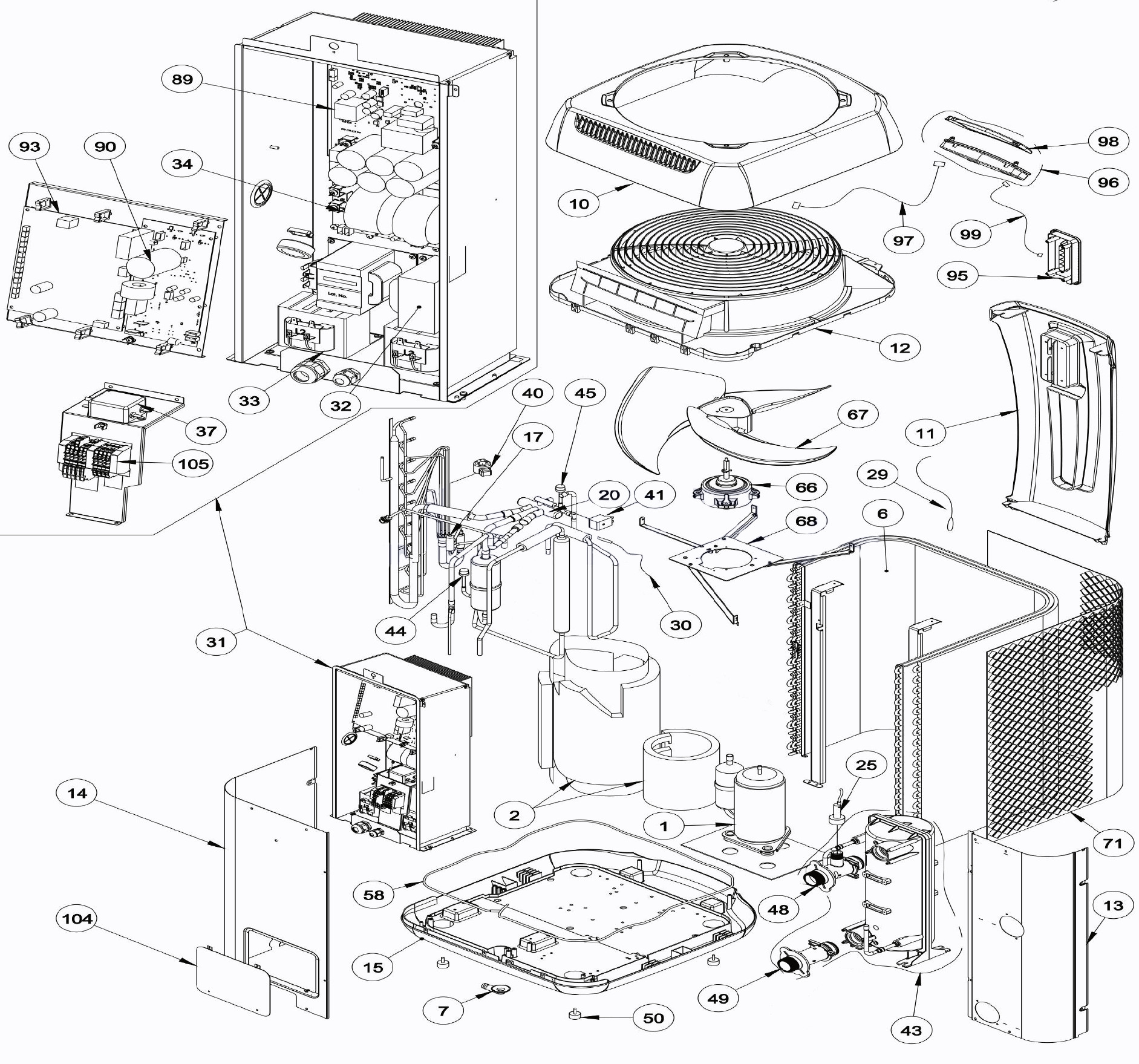 Pièces détachées pour Pompe à chaleur Z550iQ R32 TD5, TD8