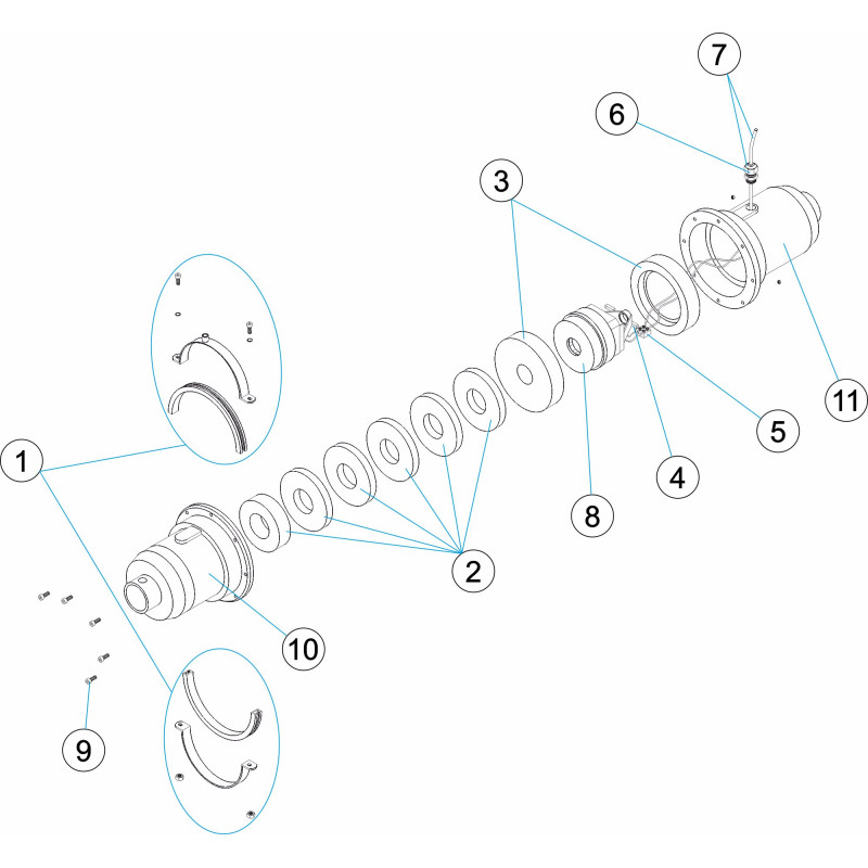 Pièces détachées pour Pompe de soufflage 1 - 1,5 CV