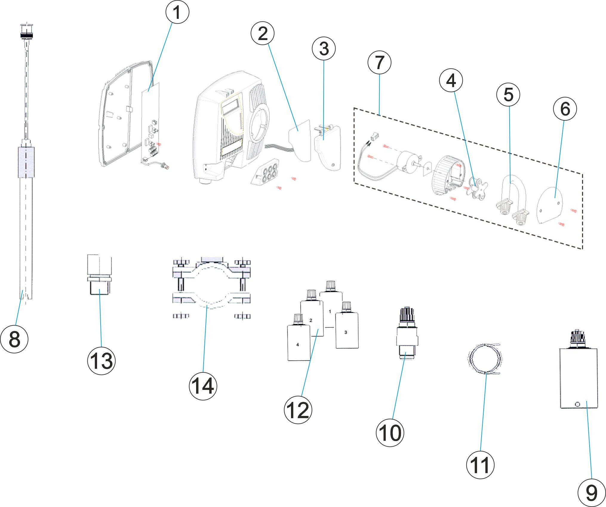 Pièces détachées pour Pompe doseuse CONTROL BASIC RX