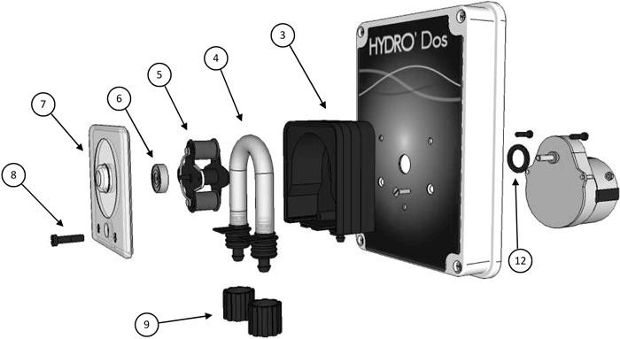 Pièces détachées pour Pompe doseuse Dulco HYDRO'DOS
