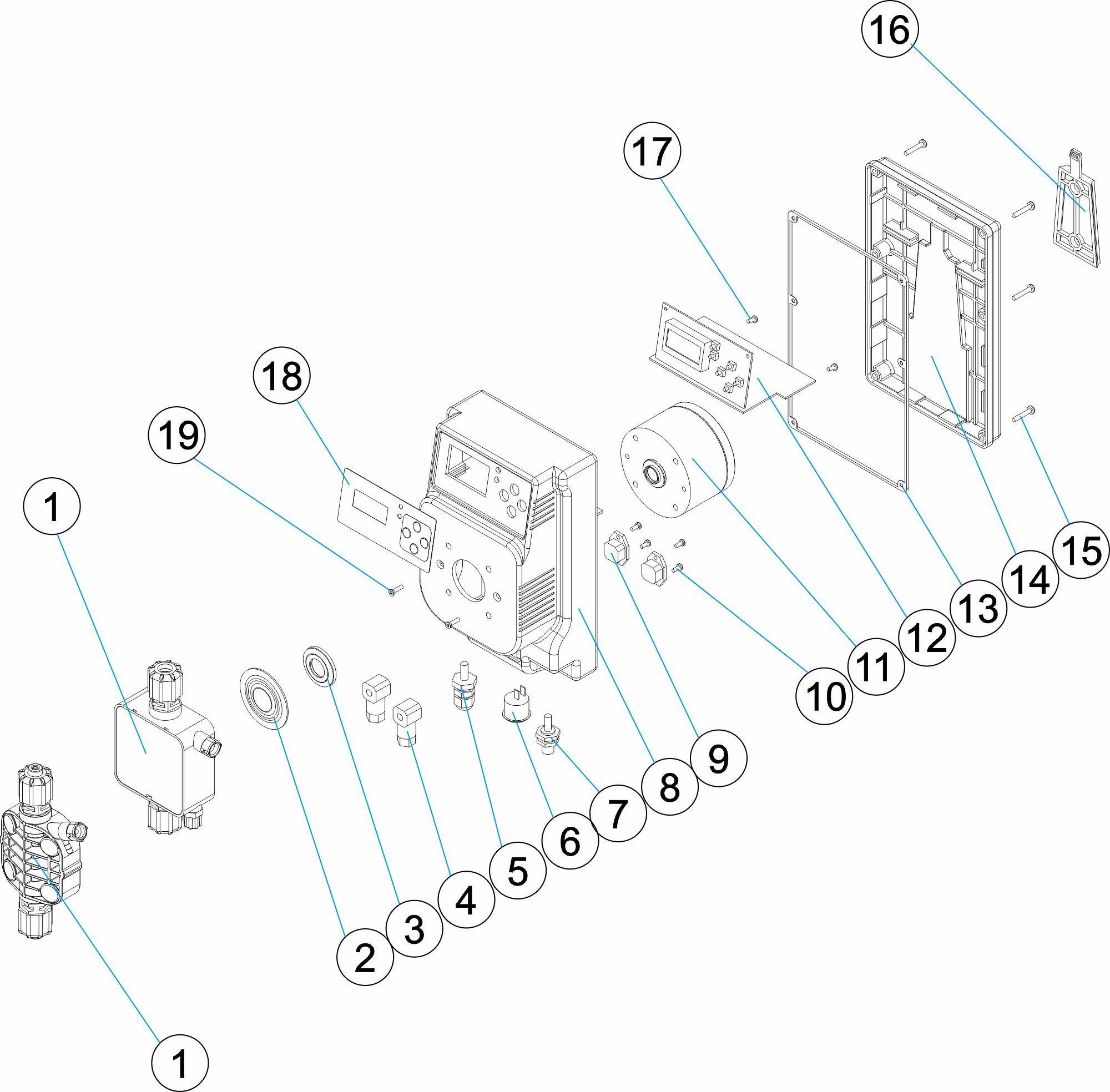 Pièces détachées pour Pompe doseuse MAXI PRO 5-10